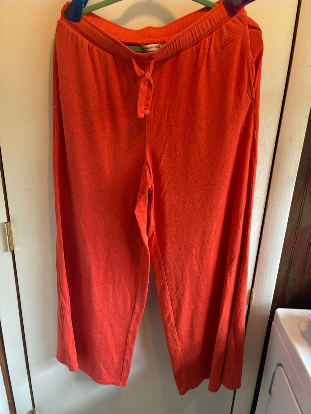 Bright Orange Wide-Leg Lounge Pants